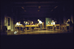 The cast in a scene from the Broadway production of the play "Comedians" (New York)