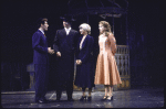 Actors (L-R) Rob Morrow, Richard Cray, Mimi Turque and Lynnette Perry in a scene from the Off-Broadway musical "The Chosen" (New York)