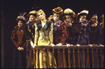 Actress Pamela Sousa (3L) with cast in a scene from the Broadway revival of the musical "Can Can." (New York)