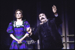 Actors Pamela Sousa and Avery Schreiber in a scene from the Broadway revival of the musical "Can Can." (New York)