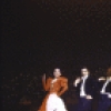Actress Renee (Zizi) Jeanmaire (L) with cast in a scene from the Broadway revival of the musical "Can Can." (New York)
