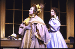 Actors (L-R) Carmen Mathews and Leslie Denniston in a scene from the Broadway musical "Copperfield." (New York)