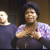 Actors Don Amendolia and Carol Woods in a scene from the Broadway play "Stepping Out" (New York)