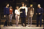 Actors (L-R) Carole Shelley, Sheryl Sciro, Marcell Rosenblatt, Pamela Sousa, Cherry Jones, Janet Eilber and Don Amendolia in a scene from the Broadway play "Stepping Out" (New York)