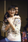 Actresses (L-R) Cherry Jones and Carole Shelley in a scene from the Broadway play "Stepping Out" (New York)