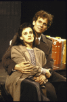 Actors Judy Kuhn & David Carroll in a scene fr. the Broadway musical "Chess." (New York)