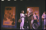 Actors (L-3R) Judy Kuhn & Harry Goz in a scene fr. the Broadway musical "Chess." (New York)