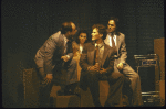 Actors (L-R) Eric Johnson, Judy Kuhn, David Carroll & Richard Muenz in a scene fr. the Broadway musical "Chess." (New York)