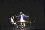 Actors Judy Kuhn & Philip Casnoff in a scene fr. the Broadway musical "Chess." (New York)