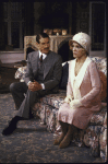 Actors Deborah Rush & Charles Kimbrough in a scene fr. the Broadway revival of the play "Hay Fever." (New York)