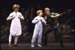 Actors (L-R) Alex Winter, Jonathan Ward & Sandy Duncan in a scene fr. the Broadway revival of the musical "Peter Pan." (New York)