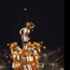 Actress Maria Pogee (Top) w. cast in a scene fr. the Broadway revival of the musical "Peter Pan." (New York)