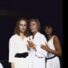 Actresses (L-R) Laila Robins, Uta Hagen and Kelly Wolf in a rehearsal shot from the play "The Silver Fox." (New York)