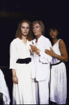 Actresses (L-R) Laila Robins, Uta Hagen and Kelly Wolf in a rehearsal shot from the play "The Silver Fox." (New York)