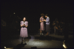 Actresses (L-R) Caroline Peyton, Mary Elizabeth Mastrantonio and Bonnie Koloc in a scene from The New York Shakespeare Festival's production of the musical "The Human Comedy." (New York)