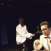 Actors (L-R) Ben Halley, Jr., Gary Bayer, April Shawhan & Bryan Clark in a scene fr. the Broadway musical "A History of the American Film." (New York)