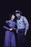 Actors Joan Pape & Brent Spiner in a scene fr. the Broadway musical "A History of the American Film." (New York)