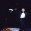 Actors (L-R) David Garrison & Eric Weitz in a scene fr. the Broadway musical "A History of the American Film." (New York)