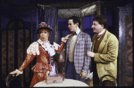 Actors (L-R) Dorothy Loudon, Jim Fyfe & Rob Kramer in a scene fr. the Roundabout Theater Co.'s production of the play "The Matchmaker." (New York)