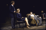 Actors (L-R) Jonathan Hogan, Lindsay Crouse and Roy Dotrice in a scene from the Roundabout Theater Co.'s production of the play "The Homecoming." (New York)