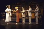 Actors (L-R) Laura Waterbury, Sally Mayes, Lee Wilkof, Boyd Gaines and Howard McGillin in a scene from the Roundabout Theater Co.'s production of the musical "She Loves Me." (New York)