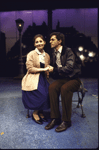 Actors Maureen Silliman and Dean Pitchford in a scene from the New York Shakespeare Festival's production of the musical "The Umbrellas of Cherbourg." (New York)