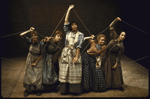 Actresses (L-R) Lynn Lobban, Alma Cuervo, Evalyn Baron, Jennifer Parsons and Marjorie Berman in a scene from the Broadway musical "Quilters." (New York)