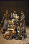 Actresses (Back L-R) Alma Cuervo, Evalyn Baron, Lenka Peterson and Rosemary McNamara; (Front L-R) Lynn Lobban, Marjorie Berman and Jennifer Parsons in a scene from the Broadway musical "Quilters." (New York)