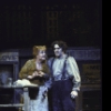 Actors Angela Lansbury & Len Cariou in a scene fr. the Broadway musical "Sweeney Todd." (New York)