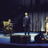 Actors (L-R) Anne Bobby, Brian Murray, Keene Curtis and Kate Mulgrew in a scene from the Roundabout Theater Co.'s production of the play "Black Comedy " (New York)