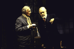 Actors (L-R) Christopher Plummer and Jason Robards in a scene from the Roundabout Theater Co.'s production of the play "No Man's Land" (New York)