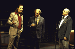 Actors (L-R) Tom Wood, Christopher Plummer and John Seitz in a scene from the Roundabout Theater Co.'s production of the play "No Man's Land" (New York)