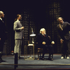 Actors (L-R) John Seitz, Tom Wood, Jason Robards and Christopher Plummer in a scene from the Roundabout Theater Co.'s production of the play "No Man's Land" (New York)