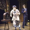 Actors Patricia Conolly and Anthony Fusco in a scene from the Roundabout Theater Co.'s production of the play "The Real Inspector Hound" (New York)