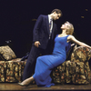 Actors Anthony Fusco and Jane Summerhays in a scene from the Roundabout Theater Co.'s production of the play "The Real Inspector Hound" (New York)