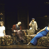 Actors (L-R) J. Smith-Cameron, Jeff Weiss, Patricia Conolly and Jane Summerhays in a scene from the Roundabout Theater Co.'s production of the play "The Real Inspector Hound" (New York)
