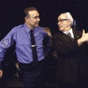 Actors (L-R) Hector Elizondo and Eli Wallach in a scene from the Roundabout Theater Co.'s production of the play "The Price " (New York)