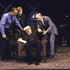 Actors (L-R) Hector Elizondo, Debra Mooney, Eli Wallach and Joe Spano in a scene from the Roundabout Theater Co.'s production of the play "The Price " (New York)