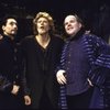 Actors (L-R) Michael Galardi, Stephen Lang & Michael John McGann in a scene fr. the Roundabout Theater Co.'s production of the play "Hamlet." (New York)