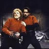 Actors (L-R) Stephen Lang & Billy Campbell in a scene fr. the Roundabout Theater Co.'s production of the play "Hamlet." (New York)