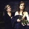 Actresses (L-R) Kathleen Widdoes & Elizabeth McGovern in a scene fr. the Roundabout Theater Co.'s production of the play "Hamlet." (New York)
