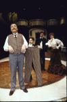 Actors (L-R) Bernard Fox, Jim  Broaddus, Louis Jourdan & Patricia Elliott in a scene fr. the Circle in the Square production of the play "13 Rue de L'Amour." (New York)