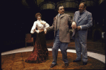 Actors (L-R) Patricia Elliott, Bernard Fox & Laurie Main in a scene fr. the Circle in the Square production of the play "13 Rue de L'Amour." (New York)