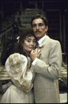 Actors Kathleen Widdoes and John Glover in a scene from the Circle in the Square production of the play "The Importance of Being Earnest." (New York)