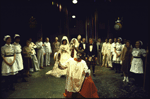 Actor Leonard Frey (C) with cast in a scene from the Circle in the Square production of the play "The National Health." (New York)