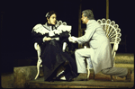 Actors (L-R) Raul Julia and Peter Walker in a scene from the Circle in the Square production of the musical "Where's Charley?." (New York)