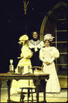 Actors (L-R) Carol Jo Lugenbeal, Raul Julia and Marcia McLain in a scene from the Circle in the Square production of the musical "Where's Charley?." (New York)