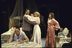 Actors (L-R) Aidan Quinn, Frank Converse, Blythe Danner and Frances McDormand in a scene from the Circle in the Square production of the play "A Streetcar Named Desire." (New York)