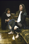 Actors (L-R) Duffy Hudson and Brian Bedford in a scene from the Circle in the Square production of the play "The Misanthrope." (New York)