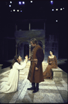 Actors (L-R) Pamela Payton-Wright, Lester Rawlins and Delphi Harrington in a scene from the Circle in the Square production of the play "Romeo and Juliet." (New York)